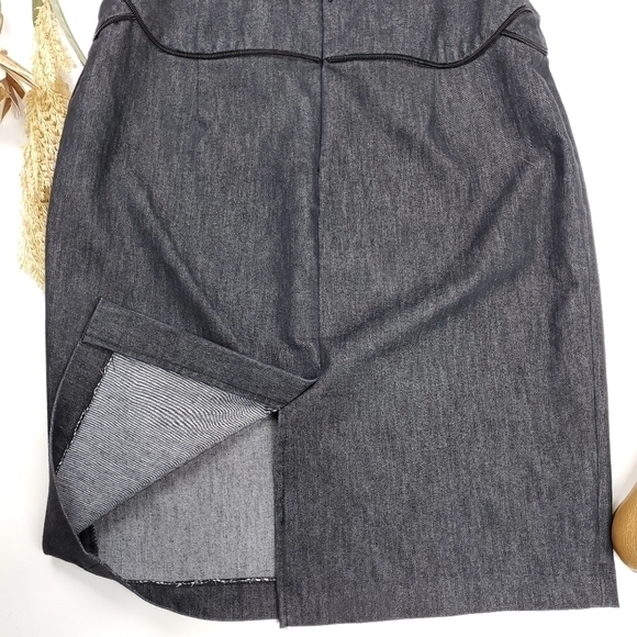 New Dahlia Charcoal Skirt  Gorgeous Zipper Detailing Size 8 - Picture 6 of 9